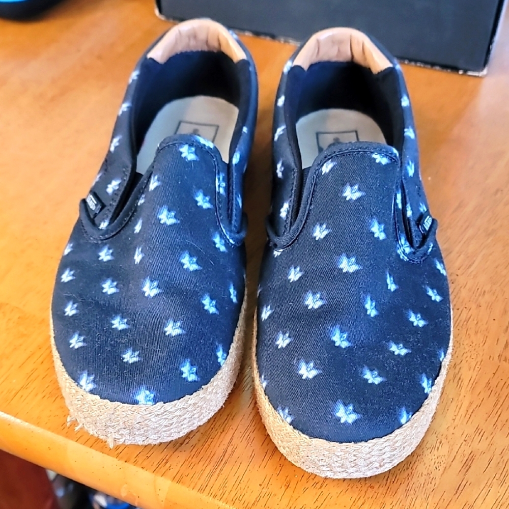 🔥 VANS Women’s Vans Navy Fairy Shoes with Hemp 721355 RARE’n